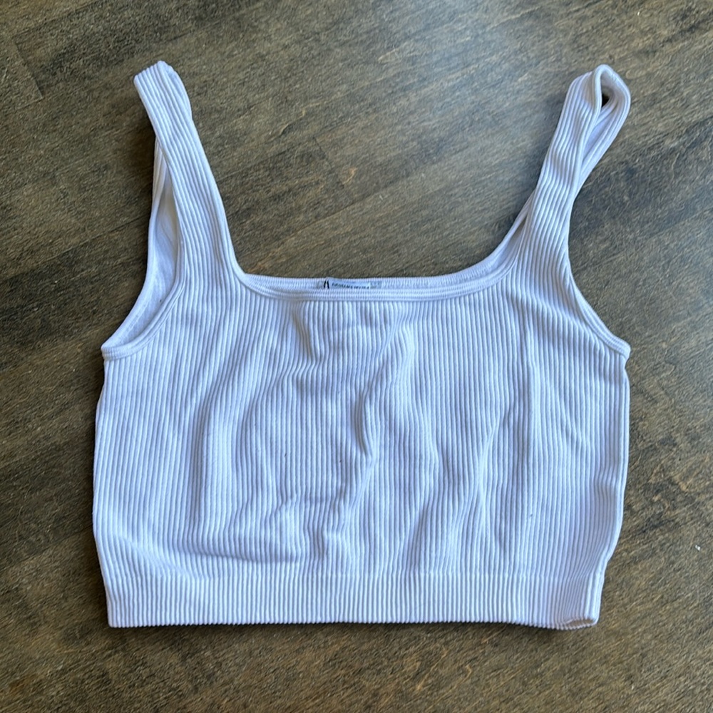 Zara white tank top